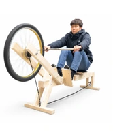 Original portfolio photograph showing the rowing machine in use.
